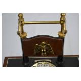 Vintage Rotary Desk Telephone - Brass & Black with Eagle Emblem