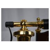 Vintage Rotary Desk Telephone - Brass & Black with Eagle Emblem