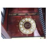 Vintage Style Wooden Telephone Booth - Rotary Dial Decor