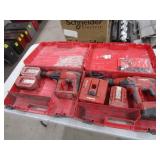 Hilti Cordless Hammer Drills & Charger (batteries dont charge)