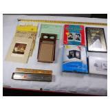 Talking Photo Frame, Recording Frame, misc frames, 1981 MADD Magazine #223, Blank Music writing book, Local Advertisement items