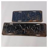 1936 & 1938 Minnesota License Plates – Embossed numbers
