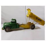 Vintage Buddy L pressed steel hydraulic dump truck metal toy