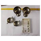 Standish Solid Pewter Cream Pitcher & Sugar bowl, Silver Plate Goblet Set, Drink Charms & Floral Framed Prints