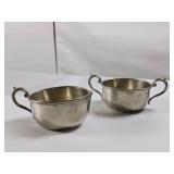 Standish Solid Pewter Cream Pitcher & Sugar bowl, Silver Plate Goblet Set, Drink Charms & Floral Framed Prints