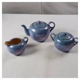 1930s Vintage Blue Shofu Japan Lusterware  Stunning Iridescent Finish