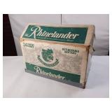 Rhinelander  Wisconsin Premium Beer  Returnable bottle case w/24 plain amber glass bottles