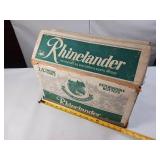 Rhinelander  Wisconsin Premium Beer  Returnable bottle case w/24 plain amber glass bottles