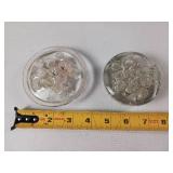 Glass floral “frogs” - Vintage glass – 2 pieces