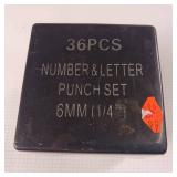 36 pc  6MM - Numbers & Letters Punch set  Metal/Leather craft stamps