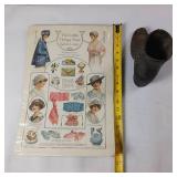 Vintage Cast Iron Door Stop Boot  Vintage Ad for Little Things that girls Love!