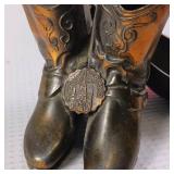 Vintage Pipe Holder  heavy bronze