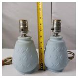 German Black Forest Hand Painted Trivet plus two 8 inch Lamps