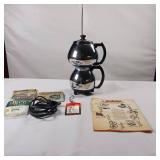 Sunbeam electric coffee pot - coffee Master model c30 with cord, filters, original paperwork & Tag