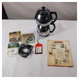 Sunbeam electric coffee pot - coffee Master model c30 with cord, filters, original paperwork & Tag