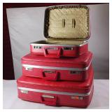 Old School Vintage Nesting Luggage Set - 3 Piece