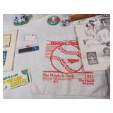 Sports Memorabilia - North Star Jersey - Mount Rushmore Bat - Homer Hanky - Twins Cup and Flag - 1987 World Champs - Buttons Rod Carew Poster - Ticket stub 1992 Signed Baseball