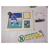 Sports Memorabilia - North Star Jersey - Mount Rushmore Bat - Homer Hanky - Twins Cup and Flag - 1987 World Champs - Buttons Rod Carew Poster - Ticket stub 1992 Signed Baseball