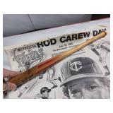 Sports Memorabilia - North Star Jersey - Mount Rushmore Bat - Homer Hanky - Twins Cup and Flag - 1987 World Champs - Buttons Rod Carew Poster - Ticket stub 1992 Signed Baseball