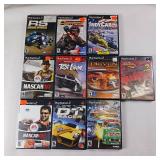 PS2 - Lot of 10 Games - driven - IHRA NHRA DT RACER - Test Drive - Indy cars Nascar