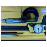 Nice Caliper and Micrometer Set  With punch  0-1 inch, 0-6 inch Like NIB