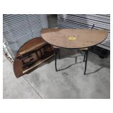 (2) Half Moon Folding Tables, 48x24...