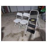 Step Stool & (2) Chairs...