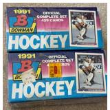 2 1991 Bowman Hockey Card Sets