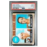 Johnny Bench RC PSA 2 1968 Topps #247 Reds Rookie Stars w/ Ron Tompkins Vintage Iconic Rookie Baseball Card
