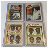 (4) 1978-79 Topps Football Star Card Lot - Tarkenton, Staubach, Bradhaw, Campbell (rookie year), OJ