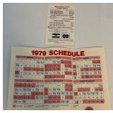 1979 and 1985 Minnesota Twins Baseball Schedules