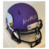 Alexander Mattison Signed Minnesota Vikings Mini Helmet with COA