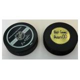 2 Minnesota Wild Signed Hockey Pucks (Players Unknown)