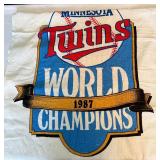 Minnesota Twins 1987 World Series Champions Beach Towel With Schmidt Beer