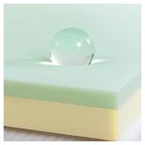 ZINUS 3 Inch Green Tea Memory Foam Mattress Topper, Pressure-Relieving Layers, CertiPUR-US Certified, King