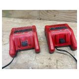 Milwaukee Lot of 2- M18 Chargers 48-59-1801