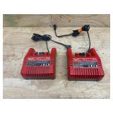 Milwaukee Lot of 2- M18 Chargers 48-59-1801