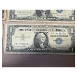 6 Washington One Dollar Silver Certificates