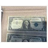 6 Washington One Dollar Silver Certificates