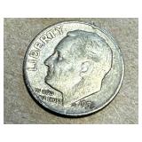 1948 Washington Quarter, 2 Silver Roosevelt Dimes & 1936 Buffalo Nickle