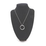 14K Gold & Sterling Silver Diamond Twist Necklace- 4.92 grams