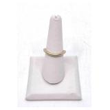 Vintage Niessing Modernist Two-Tone 950 Platinum & 14k Gold "Setario Wave" Ring- Size 7.5