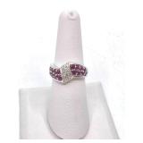 10K Gold, Ruby & Diamond Ring- Size 6.75, 4.71 grams