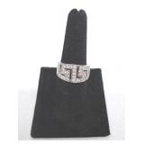 Sterling Silver & Cubic Zirconia Ring- Size 8.75