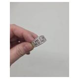 Sterling Silver & Cubic Zirconia Ring- Size 8.75