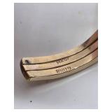 14K Gerald Stinn Bangle Bracelet- 6", 13.98 grams