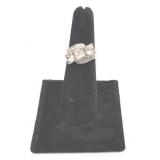 Sterling Silver & Cubic Zirconia Ring- Size 5.75