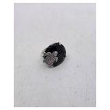 Sterling Silver & Quartz Turtle Ring- Size 7.5, 18 Carat Stone