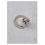 Sterling Silver & Tourmaline Ring- Size 6.5, 7.39 grams