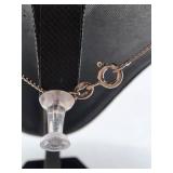 Sterling Silver Chain with Filigree Scroll Pendant